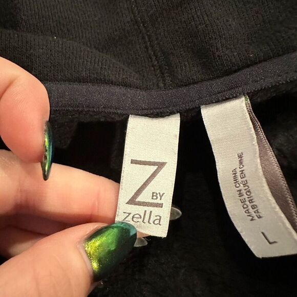 Z by Zella Shooting Star Drape Collar Cardigan Size Large Shawl Asymmetrical - Picture 10 of 13